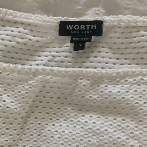 WORTH‎ Perforated Pullover Square neck Top. S - Picture 8 of 9